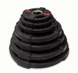 Диск олимпийский обрезиненный черный с двумя хватами 1,25 кг