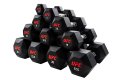 Комплект обрезиненных октагональных гантелей 5 пар от 10 до 20кг UFC Octagon Dumbbell