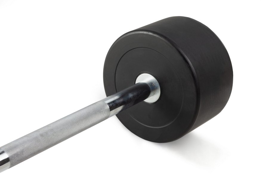 Штанга неразборная обрезиненная 50 кг. Прямой гриф. VictoryFit VF-DX4500