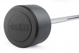 Штанга неразборная обрезиненная 45 кг. Прямой гриф. VictoryFit VF-DX4450