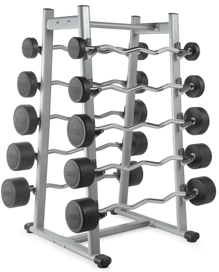 Штанга неразборная обрезиненная 45 кг. Прямой гриф. VictoryFit VF-DX4450