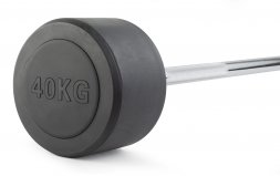 Штанга неразборная обрезиненная 40 кг. Прямой гриф. VictoryFit VF-DX4400