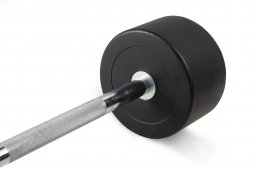 Штанга неразборная обрезиненная 40 кг. Прямой гриф. VictoryFit VF-DX4400