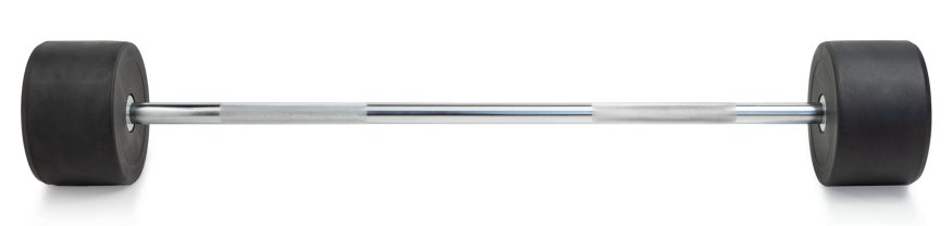 Штанга неразборная обрезиненная 40 кг. Прямой гриф. VictoryFit VF-DX4400