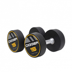 Комплект полиуретановых гантелей 10 пар от 2,5 до 25 кг Hasttings Digger HD51D4C-2,5-25