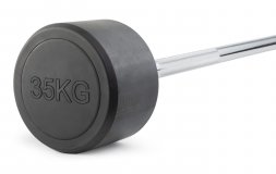 Штанга неразборная обрезиненная 35 кг. Прямой гриф. VictoryFit VF-DX4350