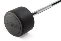 Штанга неразборная обрезиненная 35 кг. Прямой гриф. VictoryFit VF-DX4350