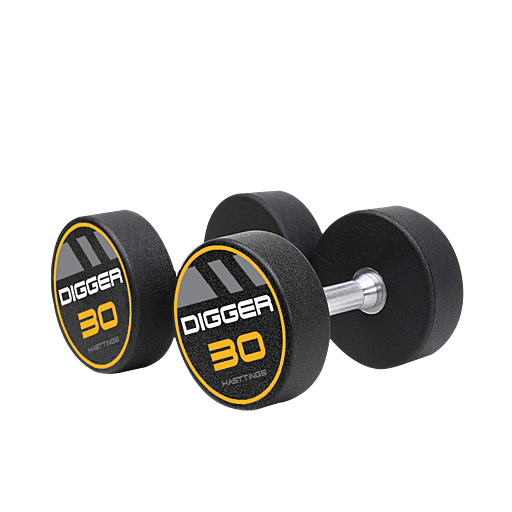 Комплект полиуретановых гантелей 5 пар от 27,5 до 37,5кг Hasttings Digger HD51D4C-27,5-37,5