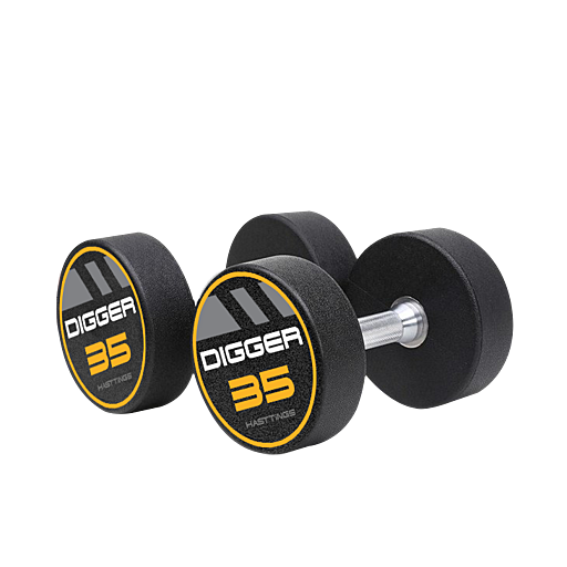 Комплект полиуретановых гантелей 5 пар от 27,5 до 37,5кг Hasttings Digger HD51D4C-27,5-37,5