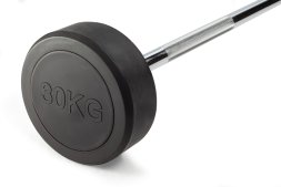 Штанга неразборная обрезиненная 30 кг. Прямой гриф. VictoryFit VF-DX4300