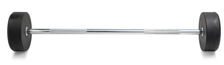 Штанга неразборная обрезиненная 30 кг. Прямой гриф. VictoryFit VF-DX4300