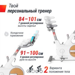 Велотренажер UNIX Fit MV-500T (15,6 TFT&#039;) Wood