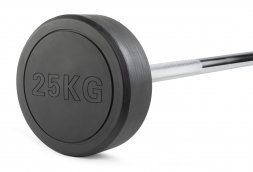 Штанга неразборная обрезиненная 25 кг. Прямой гриф. VictoryFit VF-DX4250