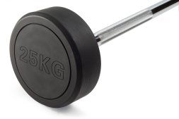 Штанга неразборная обрезиненная 25 кг. Прямой гриф. VictoryFit VF-DX4250