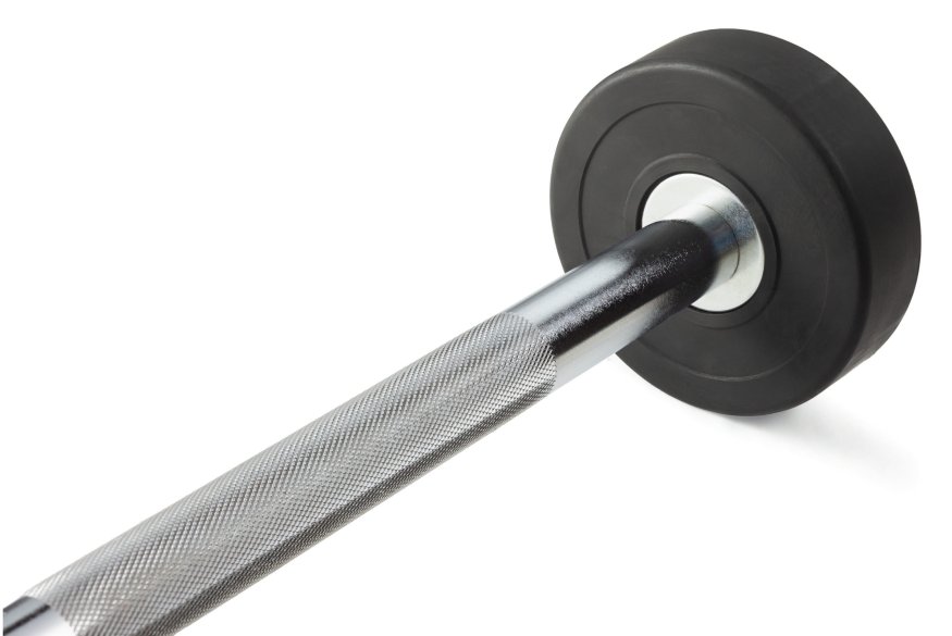 Штанга неразборная обрезиненная 25 кг. Прямой гриф. VictoryFit VF-DX4250