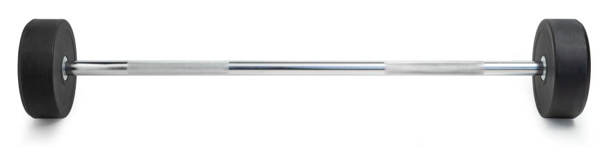 Штанга неразборная обрезиненная 25 кг. Прямой гриф. VictoryFit VF-DX4250