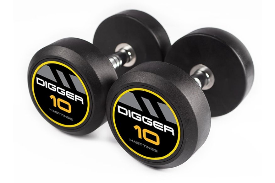 Комплект обрезиненных гантелей 10 пар от 2,5 до 25 кг HD51D2A-2,5-25