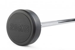 Штанга неразборная обрезиненная 20 кг. Прямой гриф. VictoryFit VF-DX4200