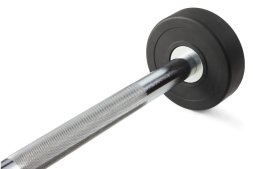 Штанга неразборная обрезиненная 20 кг. Прямой гриф. VictoryFit VF-DX4200