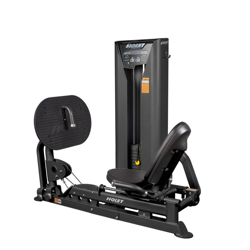 Жим ногами сидя / Икроножные HOIST HD-3403 стек 109 кг, матовый черный