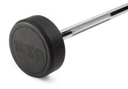 Штанга неразборная обрезиненная 15 кг. Прямой гриф. VictoryFit VF-DX4150