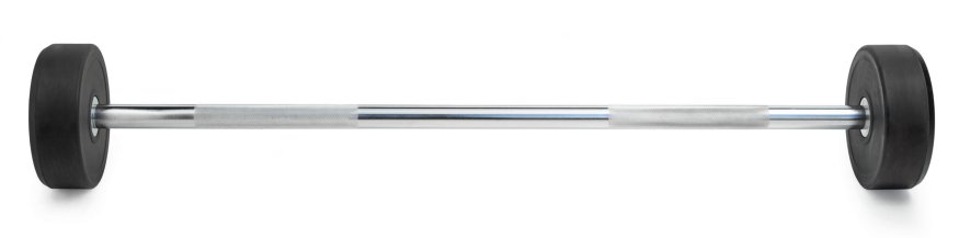 Штанга неразборная обрезиненная 15 кг. Прямой гриф. VictoryFit VF-DX4150