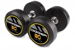 Комплект обрезиненных гантелей 5 пар от 27,5 до 37,5 кг HD51D2A-27,5-37,5