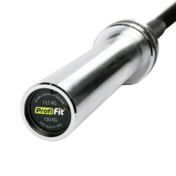 Гриф для штанги EZ-образный, строгий, соревновательный (до 150 кг, замки-пружины) D50 мм PROFI-FIT