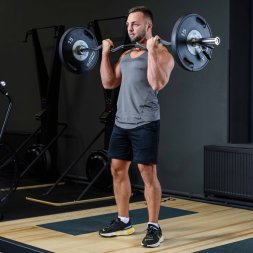 Гриф для штанги EZ-образный, строгий, соревновательный (до 150 кг, замки-пружины) D50 мм PROFI-FIT