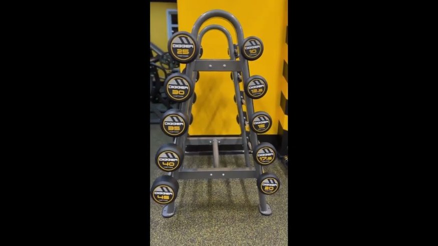 Комплект прямых фиксированных обрезиненных штанг 5 шт от 10 до 20кг