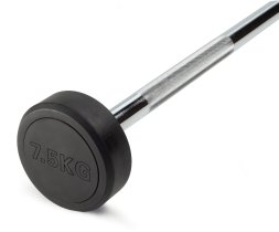 Штанга неразборная обрезиненная 7,5 кг. Прямой гриф. VictoryFit VF-DX4075