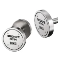 Набор стальных гантелей Bronze Gym 32–50 кг, 10 пар, шаг 2 кг