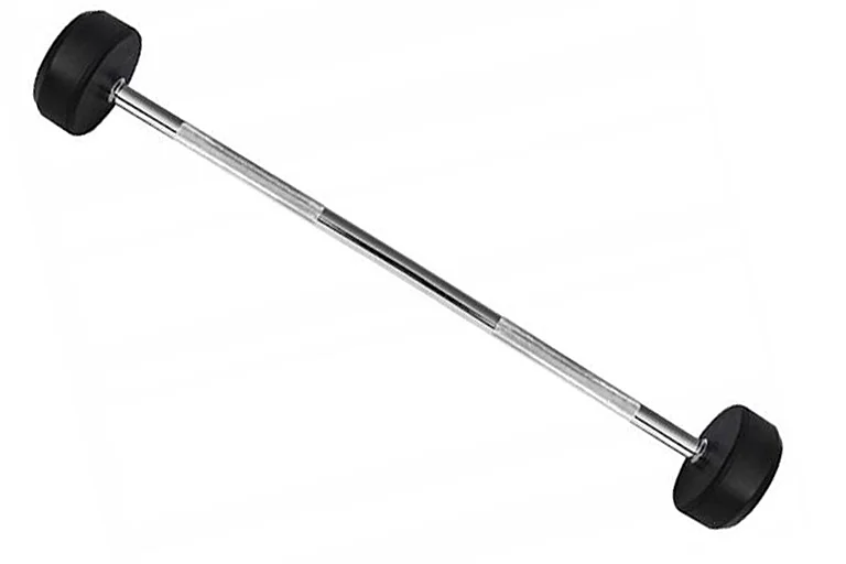 Комплект прямых фиксированных обрезиненных штанг 5 шт от 10 до 30кг