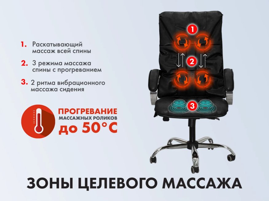 Офисное массажное кресло EGO BOSS EG1001 LKFV Антрацит (Арпатек)