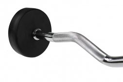 Комплект изогнутых фиксированных обрезиненных штанг 5 шт от 10 до 20кг