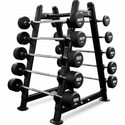 Набор обрезиненных штанг BRONZE GYM, 10-55 кг - 10 шт, шаг 5 кг