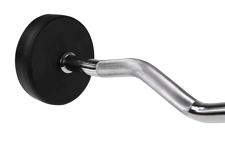 Комплект изогнутых фиксированных штанг, обрезиненных 5 шт  от 25 до 45кг