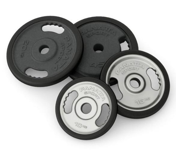 Диск прорезиненный с рукоятками Panatta 1DGI15 15 кг