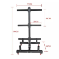 Стойка для олимпийских дисков и грифов мобильная