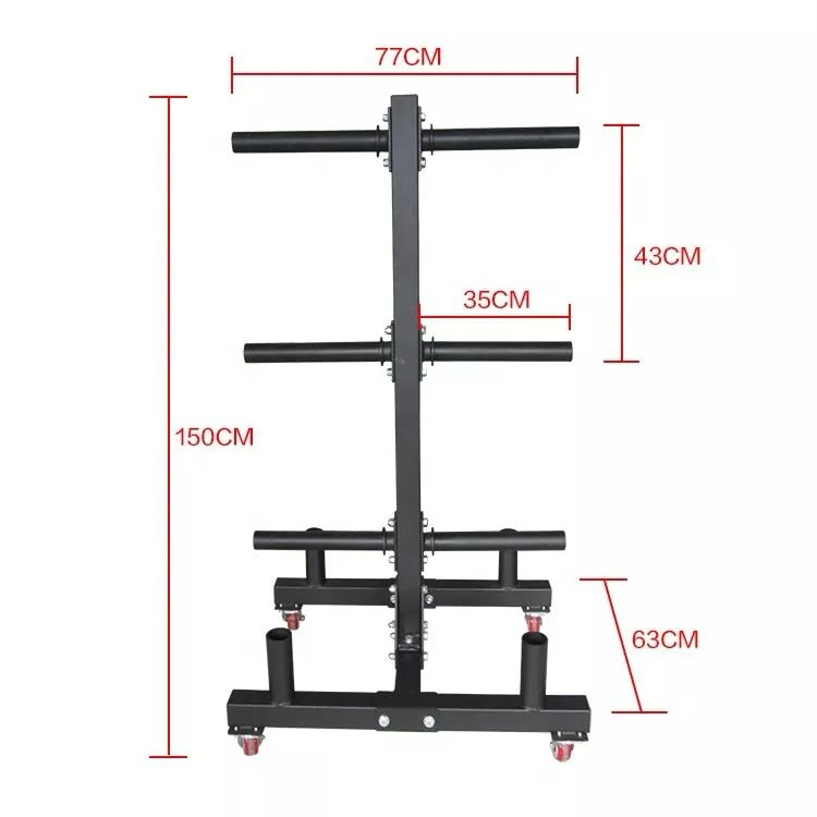 Стойка для олимпийских дисков и грифов мобильная