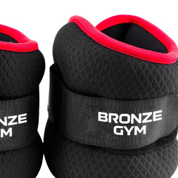 Утяжелители для ног и рук BRONZE GYM, 2кг (1кг х 2), пара