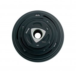 Диск олимпийский полиуретановый 10 кг OKPRO серый лого