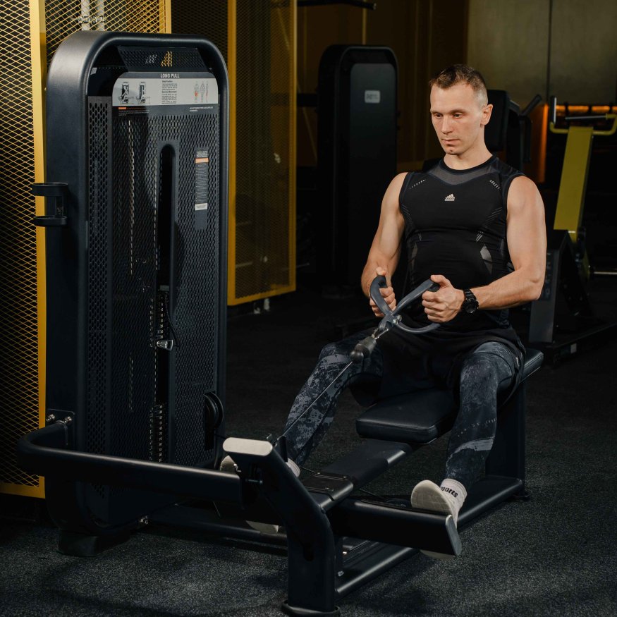 E7033 Гребная тяга. Горизонтальный блок. Стек 135 кг