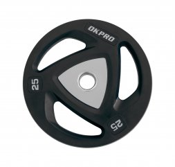 Диск олимпийский полиуретановый 25 кг OKPRO серый лого