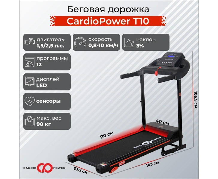 Беговая дорожка CardioPower T10