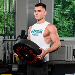 Диск для штанги HI-TEMP с цветными вкраплениями D51 мм PROFI-FIT 25 кг