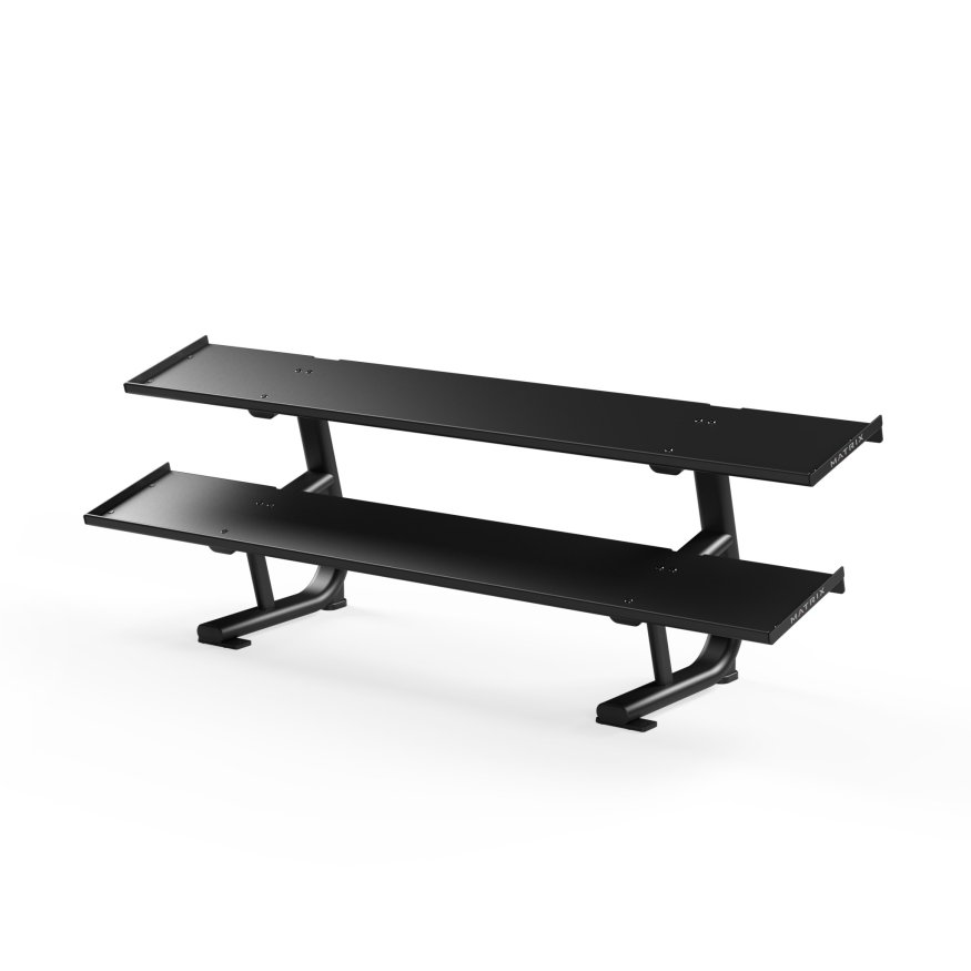  Matrix Fitness Двухъярусная стойка для гантелей с плоскими полками Magnum