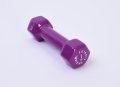 Гантель в виниловой оболочке 1 кг (Цвет - ярко пурпурный)
