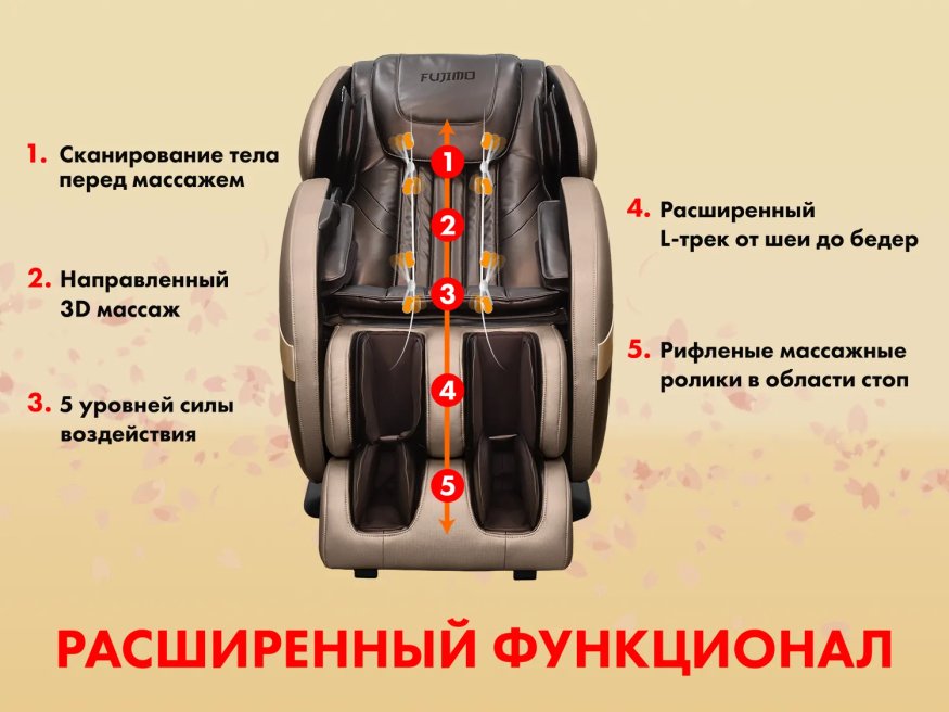 Массажное кресло FUJIMO QI F633 Эспрессо