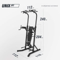 Турник-пресс-брусья со скамьей Unix Fit POWER TOWER 150P